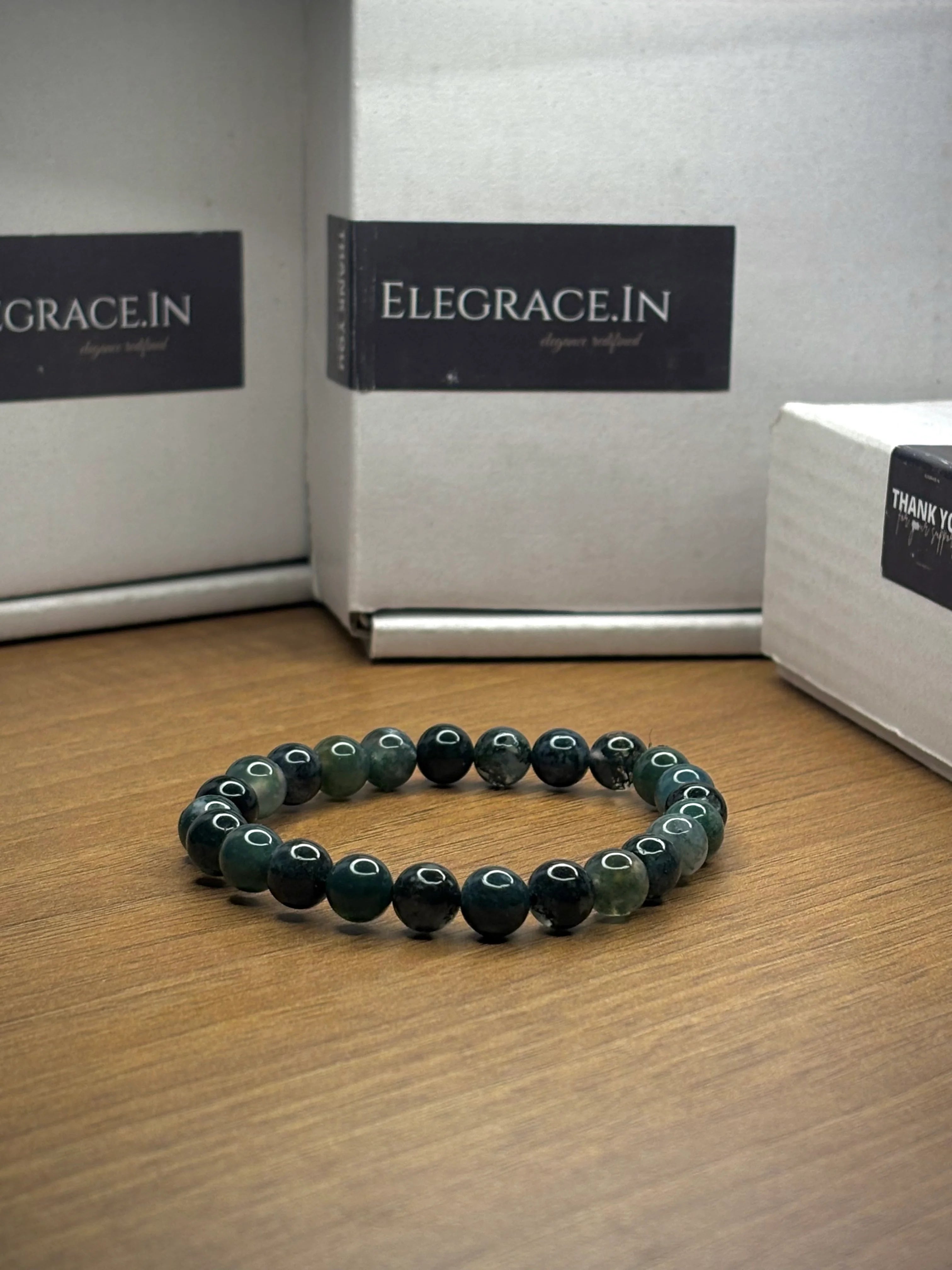 Green Elementor Bracelet (Moss Agate)