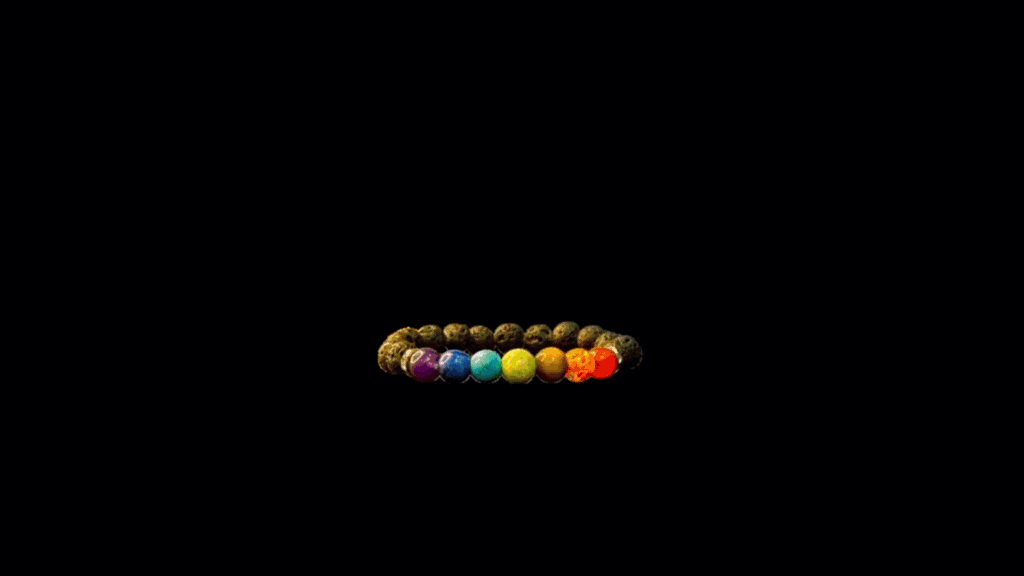 Seven chakra crystal bracelet for meditation and mindfulness