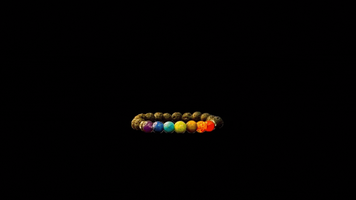 Seven chakra crystal bracelet for meditation and mindfulness