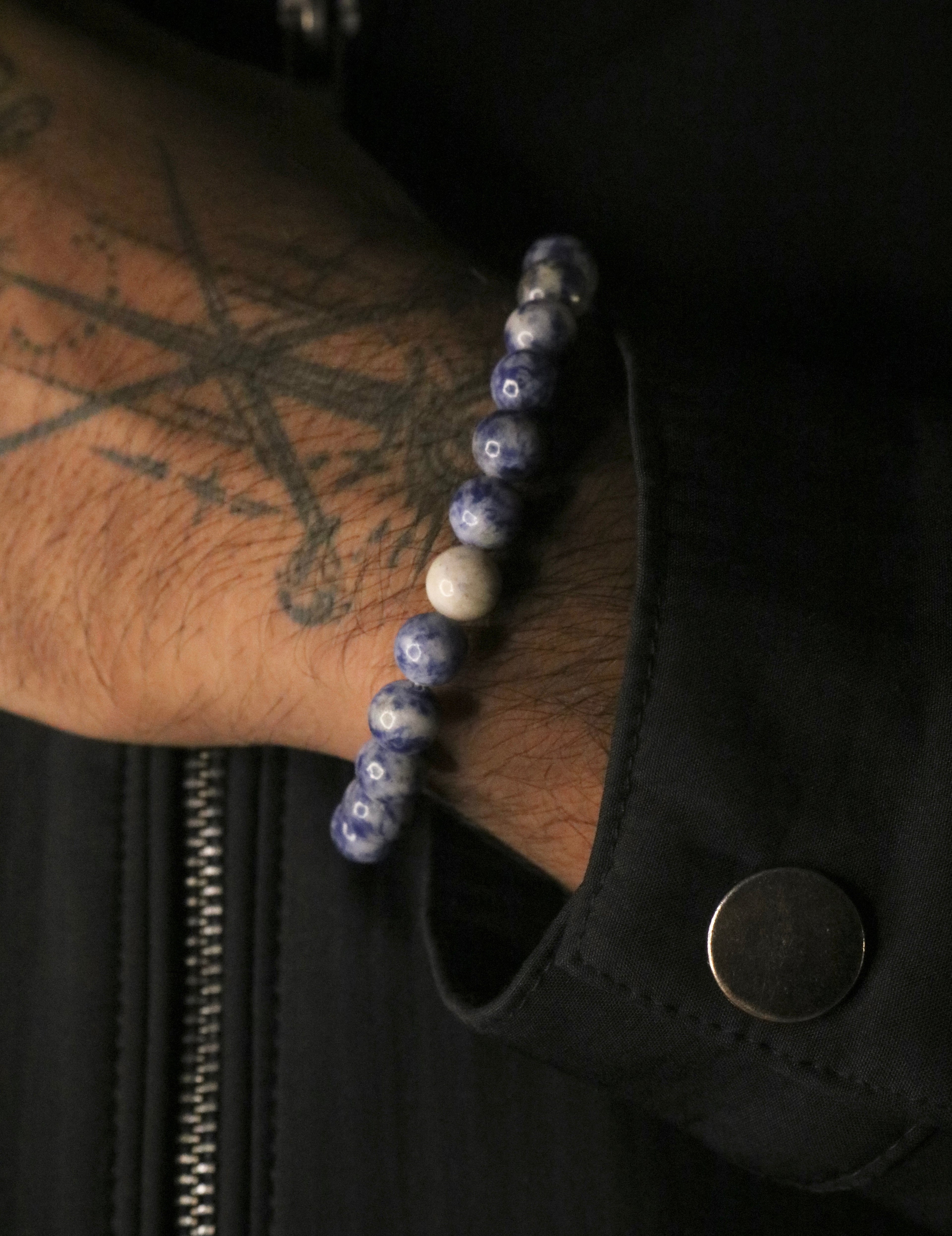 Natural sodalite stone bracelet for meditation and balance