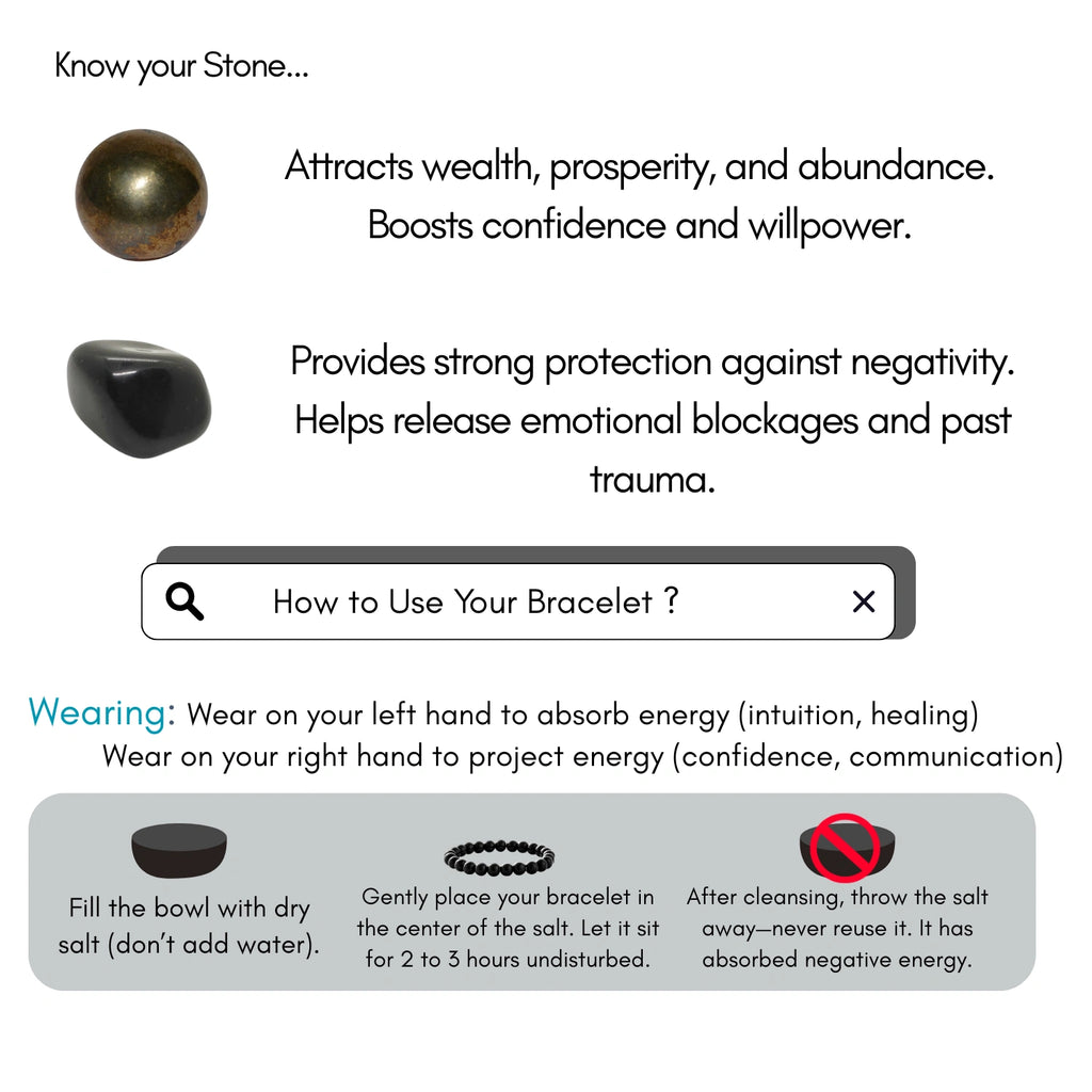 Cosmic Guardian Bracelet (Pyrite+Obsidian)