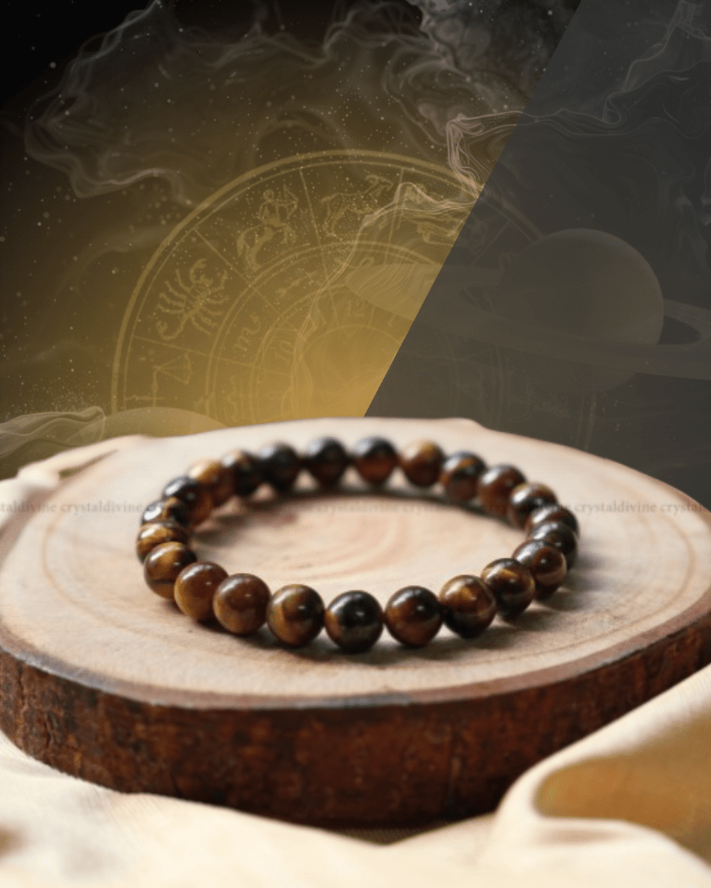 Protective energy bracelet made of Tiger Eye gemstones