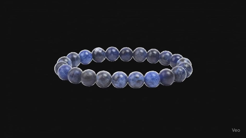 Healing crystal sodalite bracelet for intuition and clarity