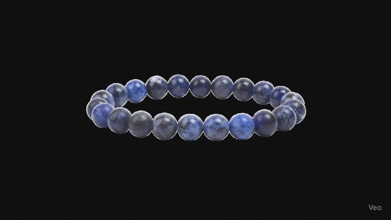 Healing crystal sodalite bracelet for intuition and clarity