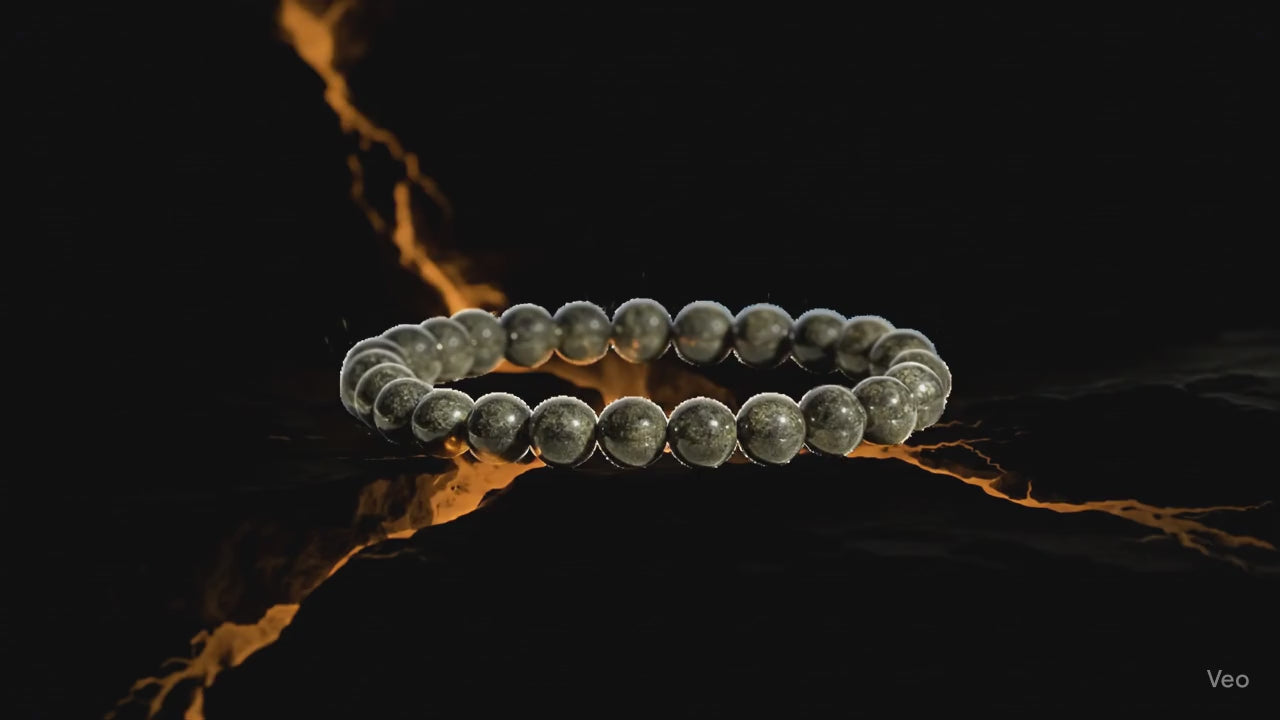 Handmade Pyrite crystal bracelet for wealth and abundance
