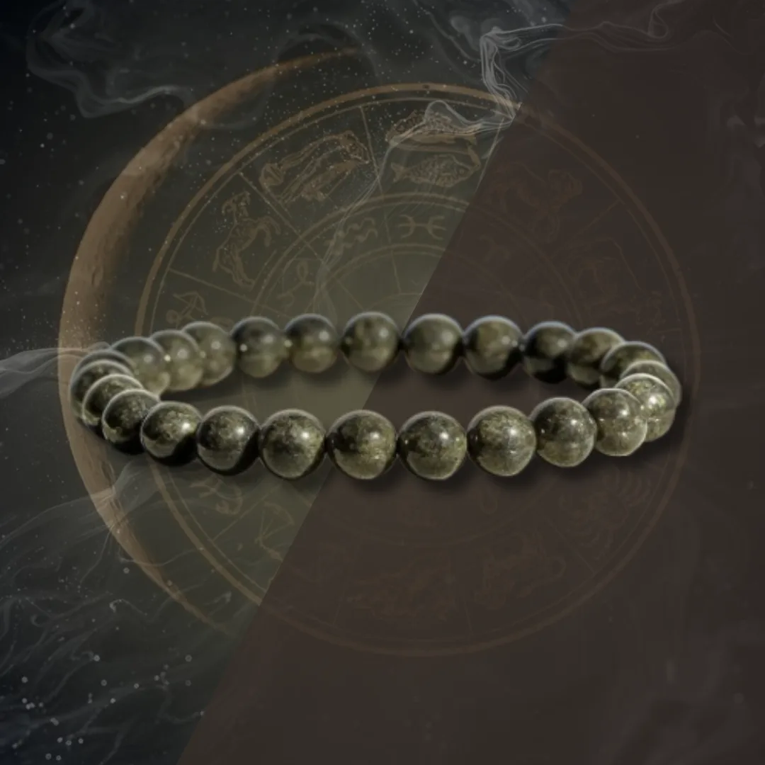 Healing pyrite bracelet for protection and motivation
